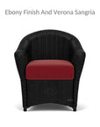 Reflections Wicker Dining Chair Sunbrella Cushion - LOOMLAN - Lloyd Flanders - Outdoor Dining Chairs