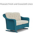 Lloyd Flanders Reflections Wicker Glider Loveseat Sunbrella Cushions