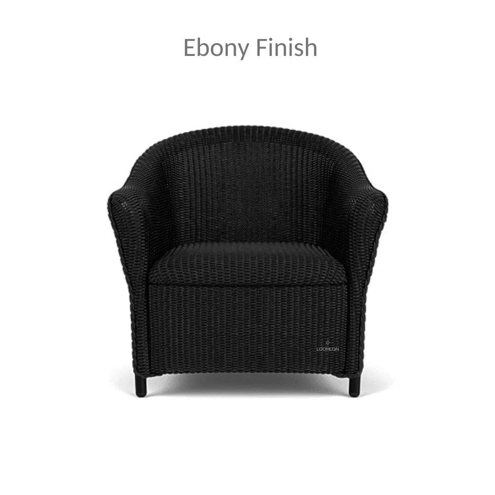 Reflections Wicker Lounge Chair Padded Seat - LOOMLAN - Lloyd Flanders - Outdoor Lounge Chairs