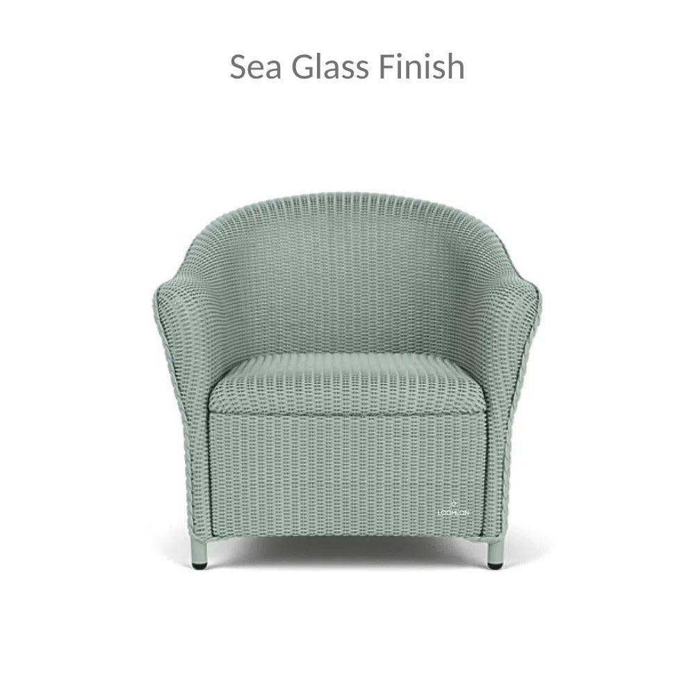 Reflections Wicker Lounge Chair Padded Seat - LOOMLAN - Lloyd Flanders - Outdoor Lounge Chairs
