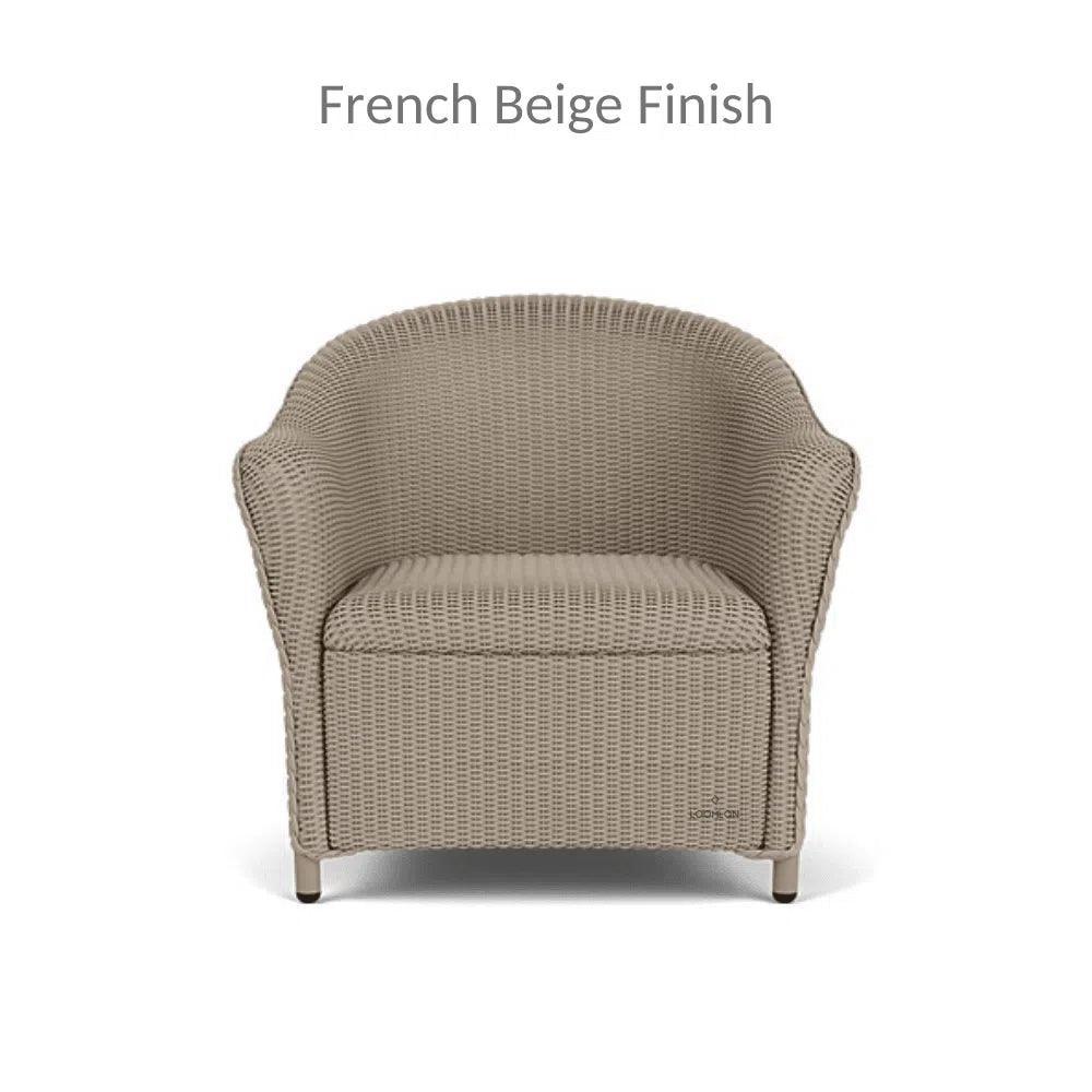 Reflections Wicker Lounge Chair Padded Seat - LOOMLAN - Lloyd Flanders - Outdoor Lounge Chairs