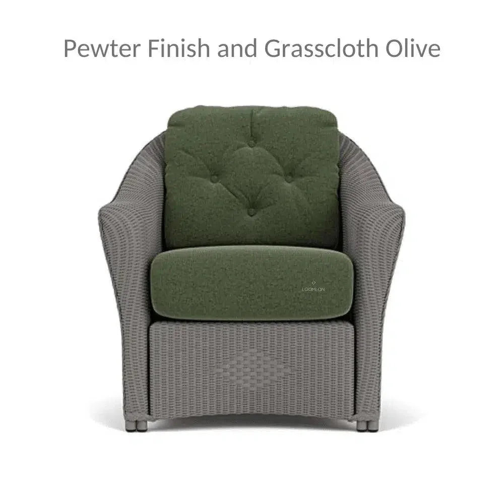Lloyd Flanders Reflections Wicker Lounge Chair Sunbrella Cushions