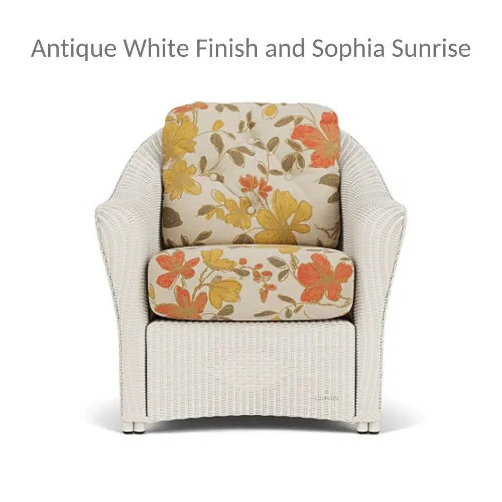 Lloyd Flanders Reflections Wicker Lounge Chair Sunbrella Cushions