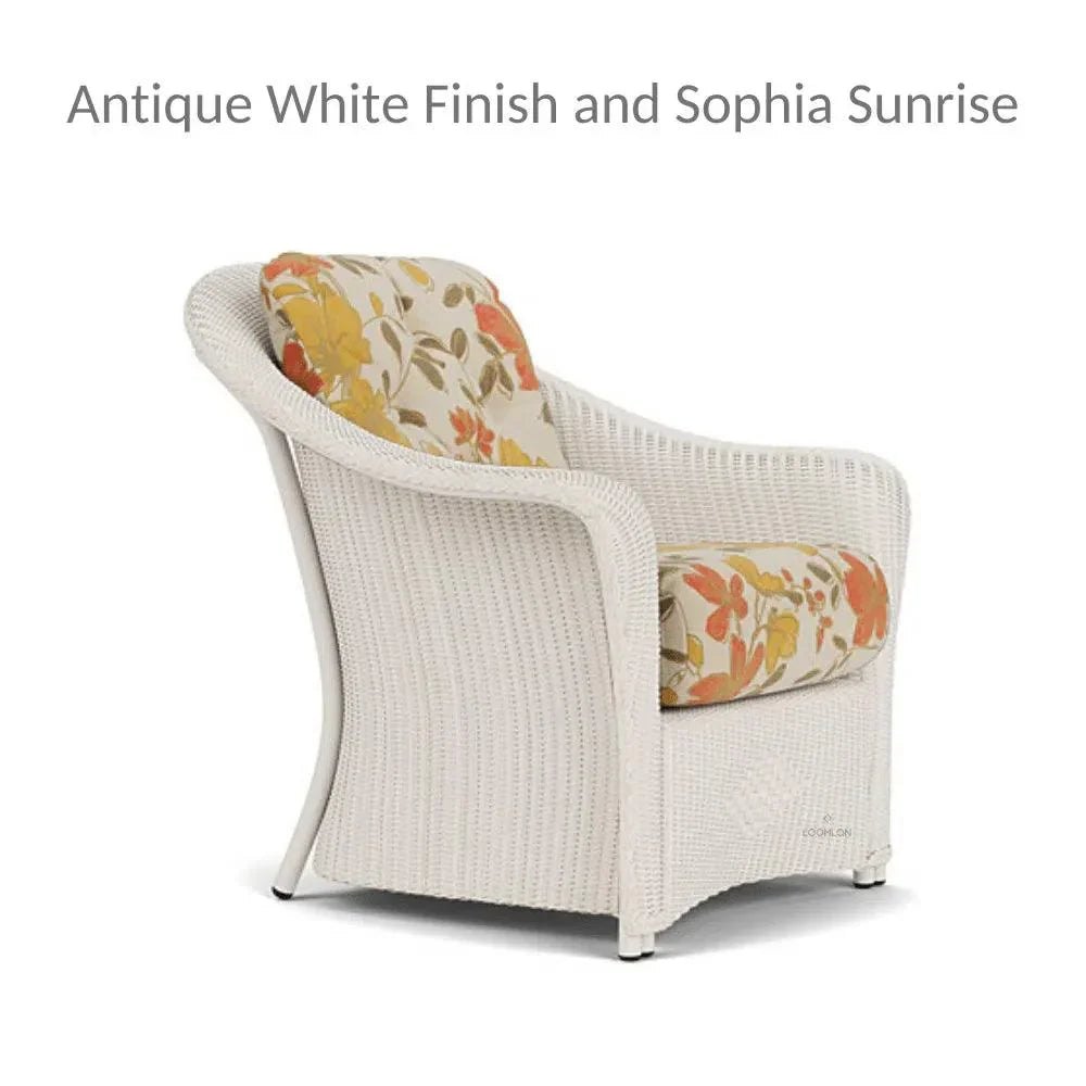 Lloyd Flanders Reflections Wicker Lounge Chair Sunbrella Cushions