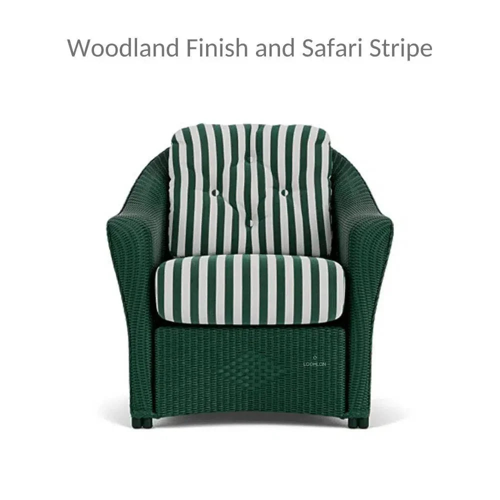 Lloyd Flanders Reflections Wicker Lounge Chair Sunbrella Cushions
