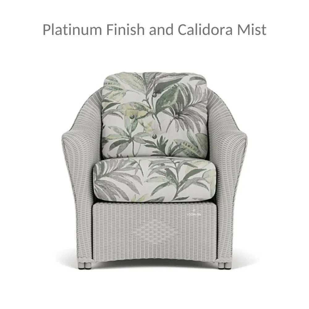 Lloyd Flanders Reflections Wicker Lounge Chair Sunbrella Cushions