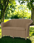 Reflections Wicker Loveseat Padded Seat Lloyd Flanders - LOOMLAN - Lloyd Flanders - Outdoor Sofas & Loveseats