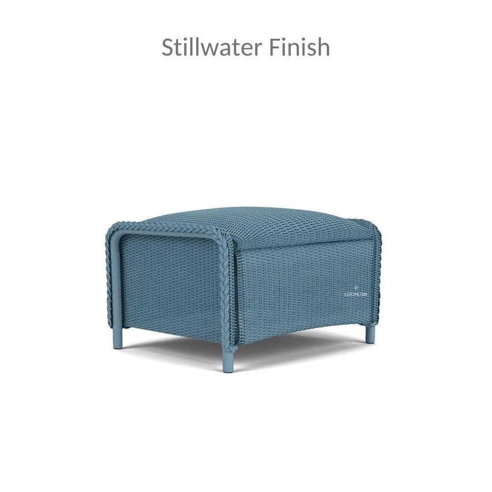 Lloyd Flanders Reflections Wicker Ottoman Padded Seat