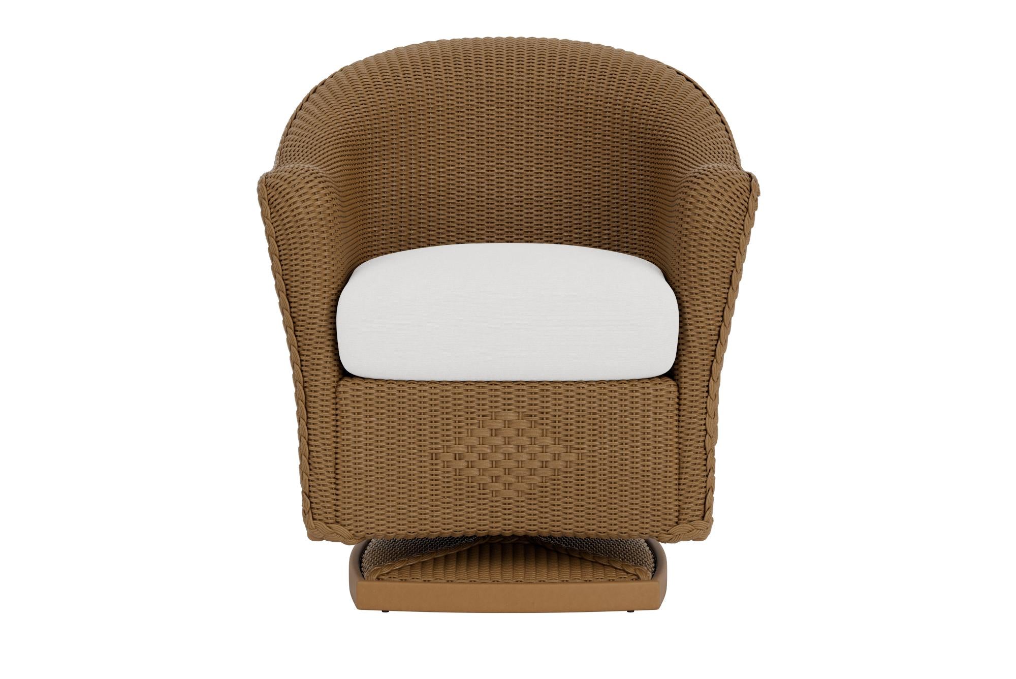 Lloyd Flanders Reflections Wicker Patio Swivel Rocker Dining Chair