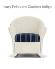 Reflections Wicker Porch Rocker Chair Sunbrella Cushion - LOOMLAN - Lloyd Flanders - Outdoor Lounge Chairs