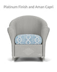 Reflections Wicker Porch Rocker Chair Sunbrella Cushion - LOOMLAN - Lloyd Flanders - Outdoor Lounge Chairs