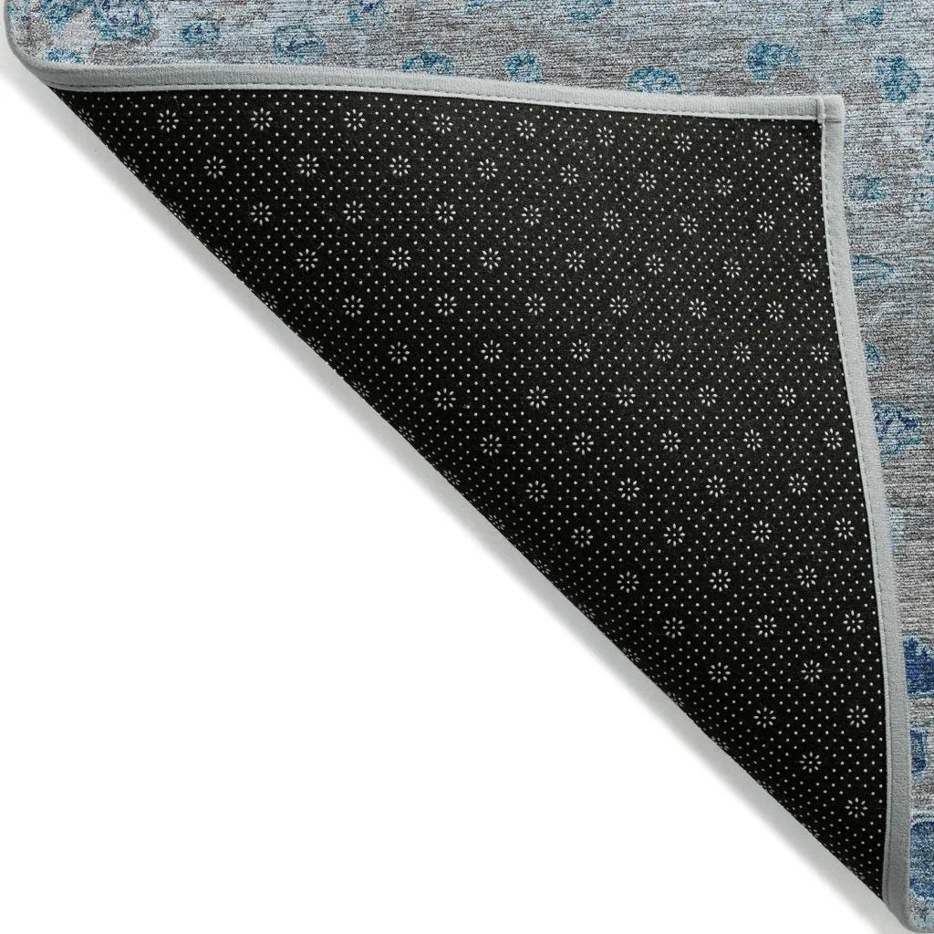 LOOMLAN Rugs Renora Gray Washable Indoor-Outdoor Rug