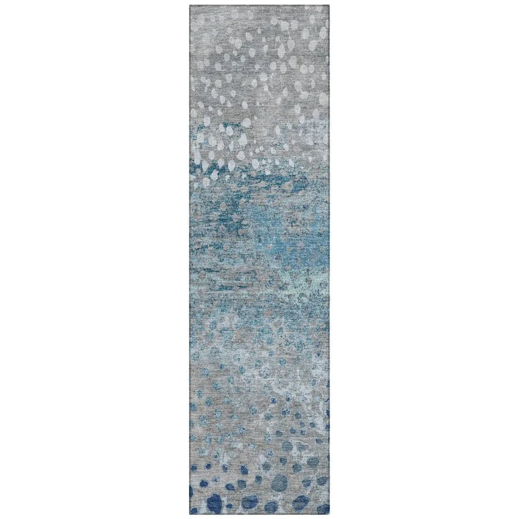 LOOMLAN Rugs Renora Gray Washable Indoor-Outdoor Rug