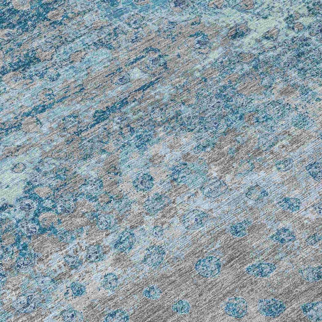 LOOMLAN Rugs Renora Gray Washable Indoor-Outdoor Rug