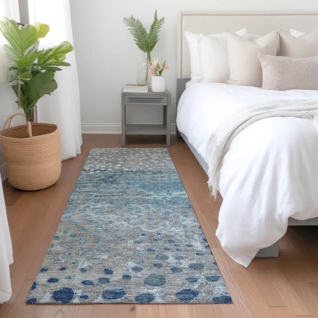 LOOMLAN Rugs Renora Gray Washable Indoor-Outdoor Rug