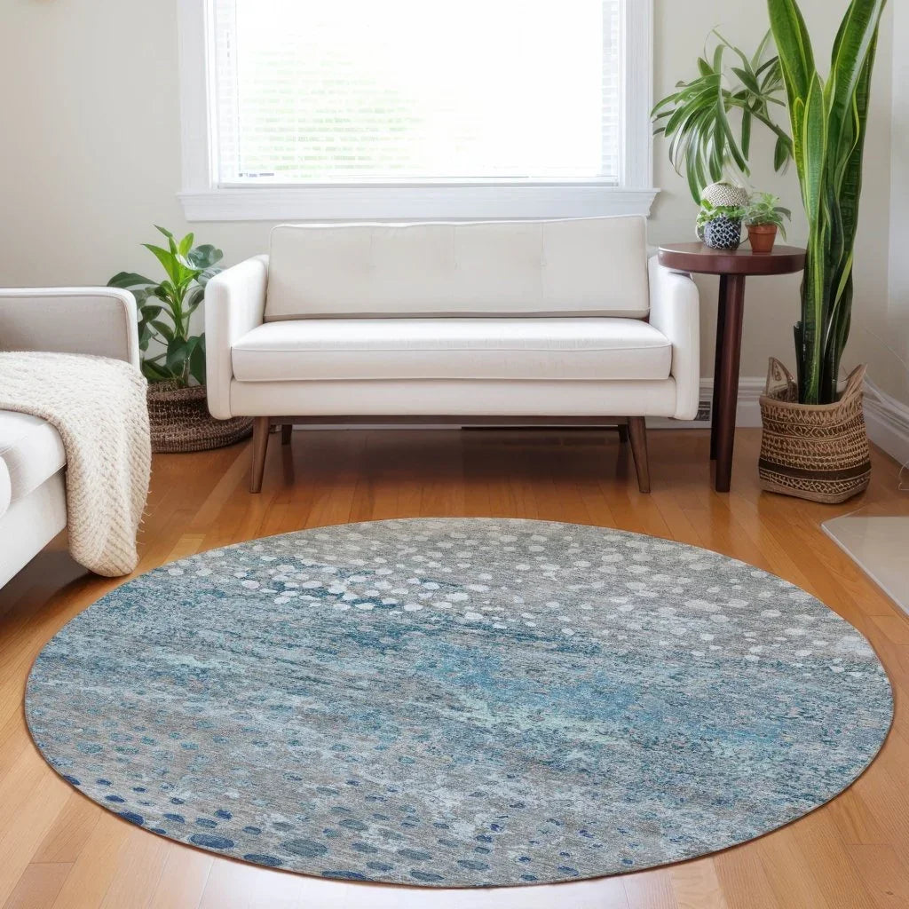 LOOMLAN Rugs Renora Gray Washable Indoor-Outdoor Rug