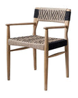 Rhona Natural Wooden Patio Dining Chair - LOOMLAN - Artesia - Outdoor Dining Chairs