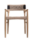 Rhona Natural Wooden Patio Dining Chair - LOOMLAN - Artesia - Outdoor Dining Chairs