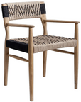 Rhona Natural Wooden Patio Dining Chair - LOOMLAN - Artesia - Outdoor Dining Chairs