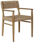 Rhona Natural Wooden Patio Dining Chair - LOOMLAN - Artesia - Outdoor Dining Chairs