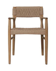 Rhona Natural Wooden Patio Dining Chair - LOOMLAN - Artesia - Outdoor Dining Chairs
