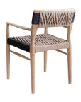 Rhona Natural Wooden Patio Dining Chair - LOOMLAN - Artesia - Outdoor Dining Chairs