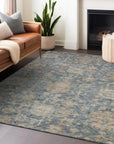 LOOMLAN Rugs Riga Blue Washable Indoor-Outdoor Rug