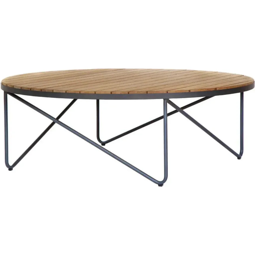Rimini Coffee Table Teak Wood & Aluminum - LOOMLAN - SUNPAN - Outdoor Coffee Tables