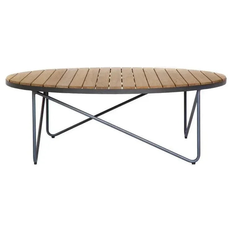 Rimini Coffee Table Teak Wood & Aluminum - LOOMLAN - SUNPAN - Outdoor Coffee Tables