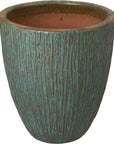 Emissary Ripple Round Ceramic Planter