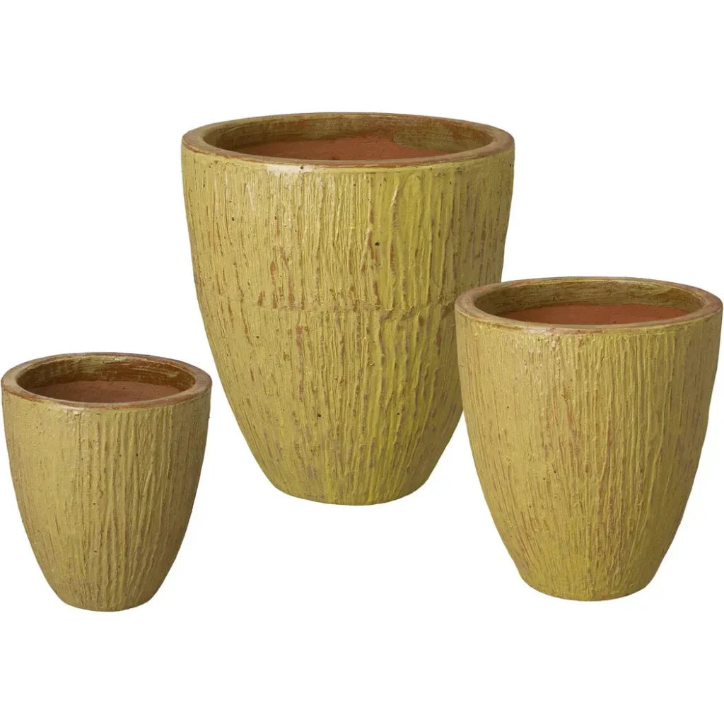 Emissary Ripple Round Ceramic Planter