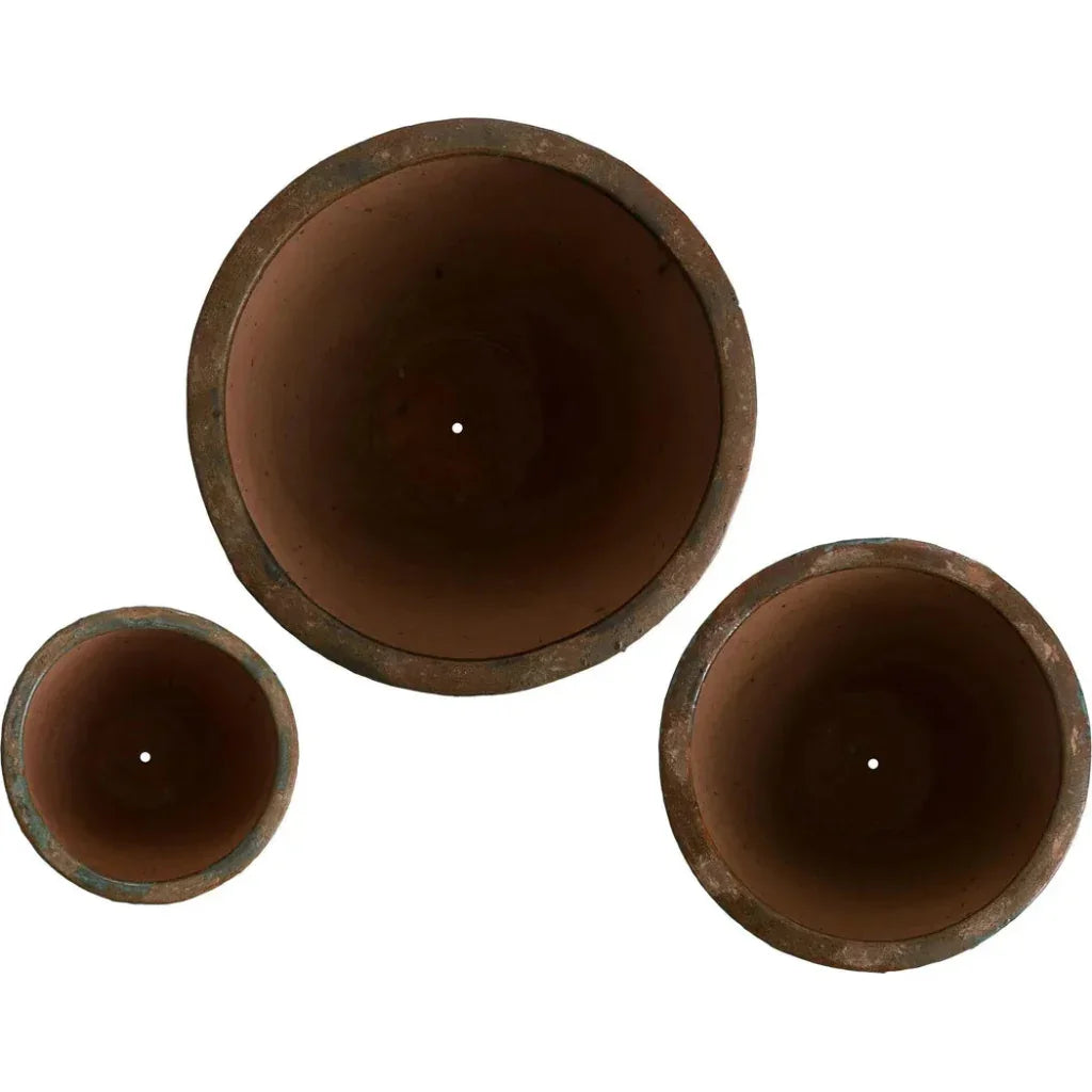 Emissary Ripple Round Ceramic Planter