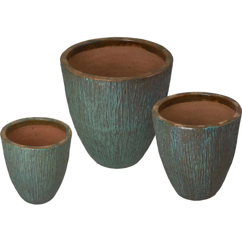 Emissary Ripple Round Ceramic Planter