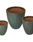 Emissary Ripple Round Ceramic Planter