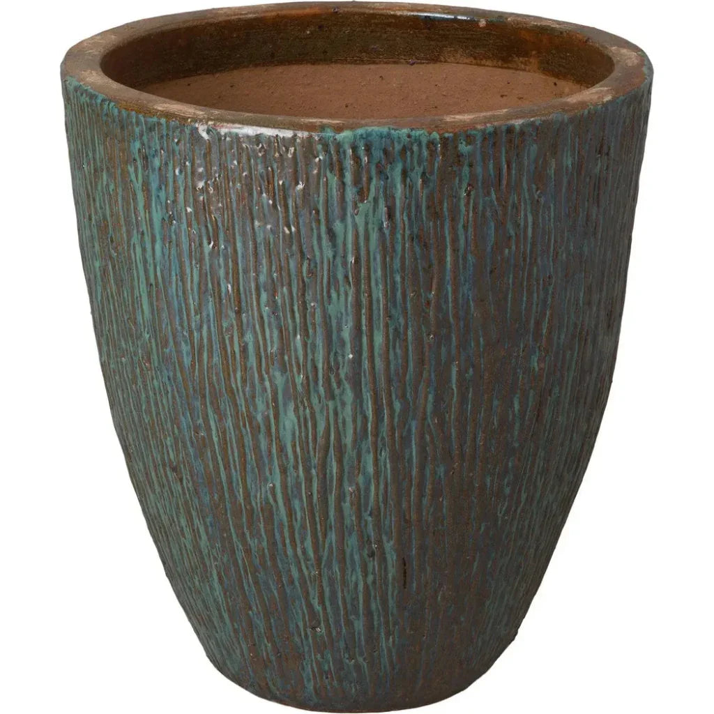 Emissary Ripple Round Ceramic Planter