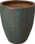 Emissary Ripple Round Ceramic Planter