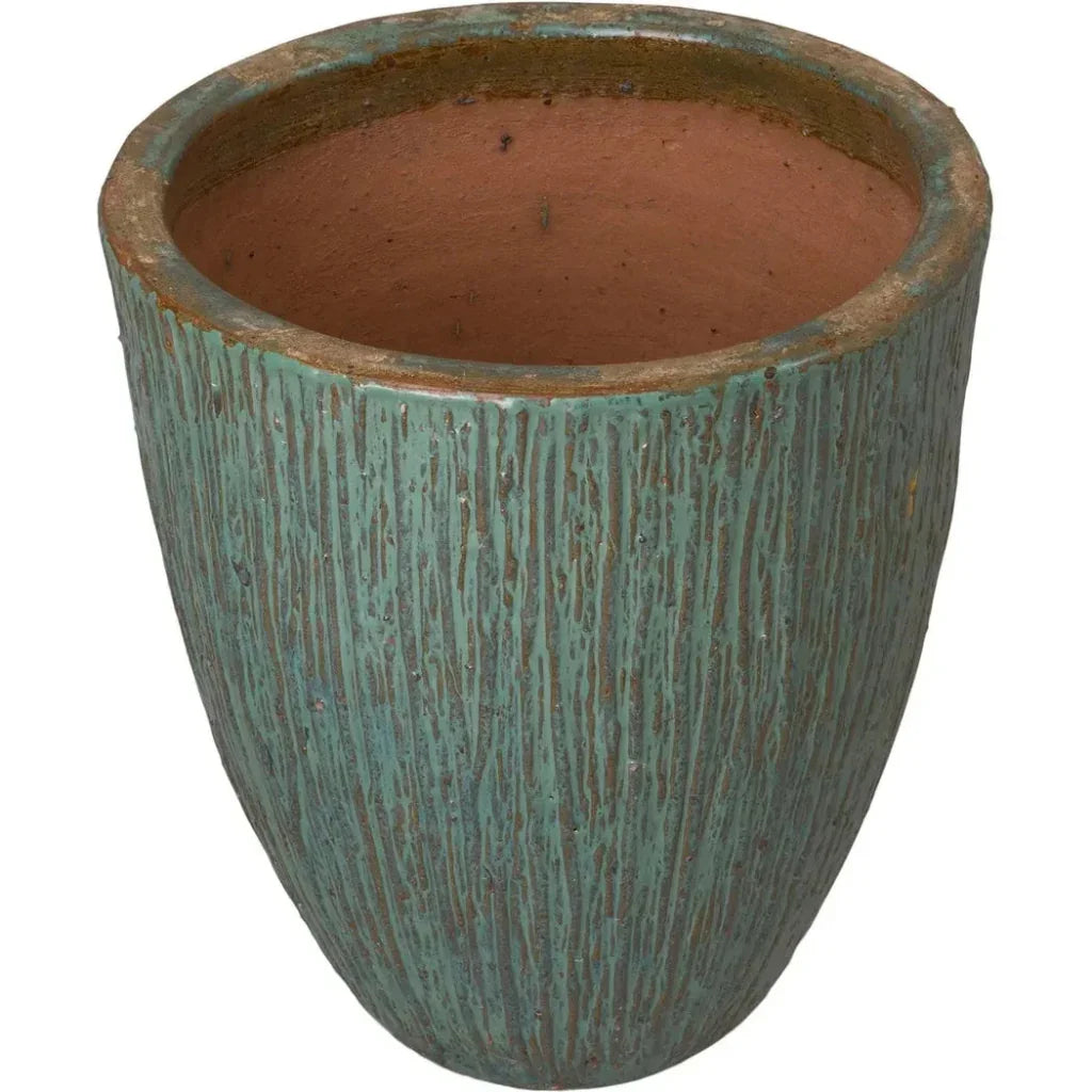 Emissary Ripple Round Ceramic Planter