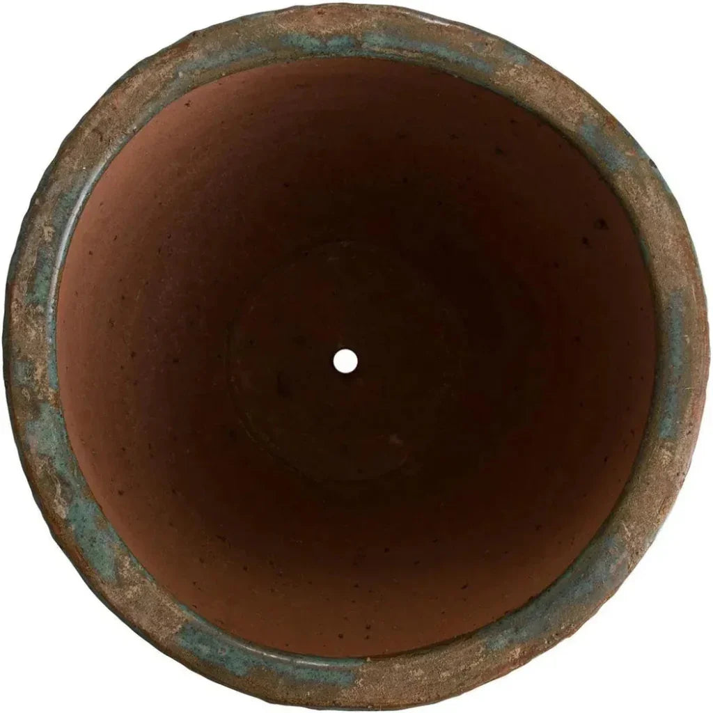 Emissary Ripple Round Ceramic Planter