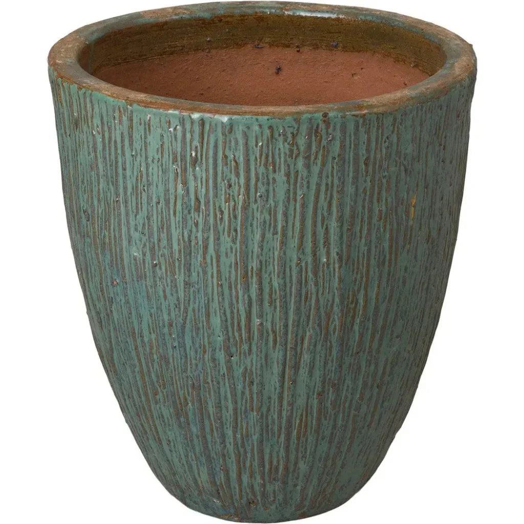 Emissary Ripple Round Ceramic Planter