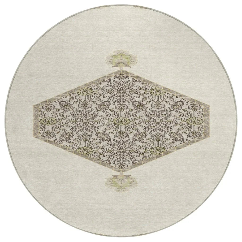 LOOMLAN Rugs Riven Ivory Washable Indoor-Outdoor Rug