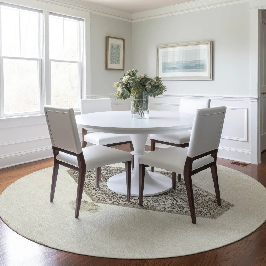 LOOMLAN Rugs Riven Ivory Washable Indoor-Outdoor Rug