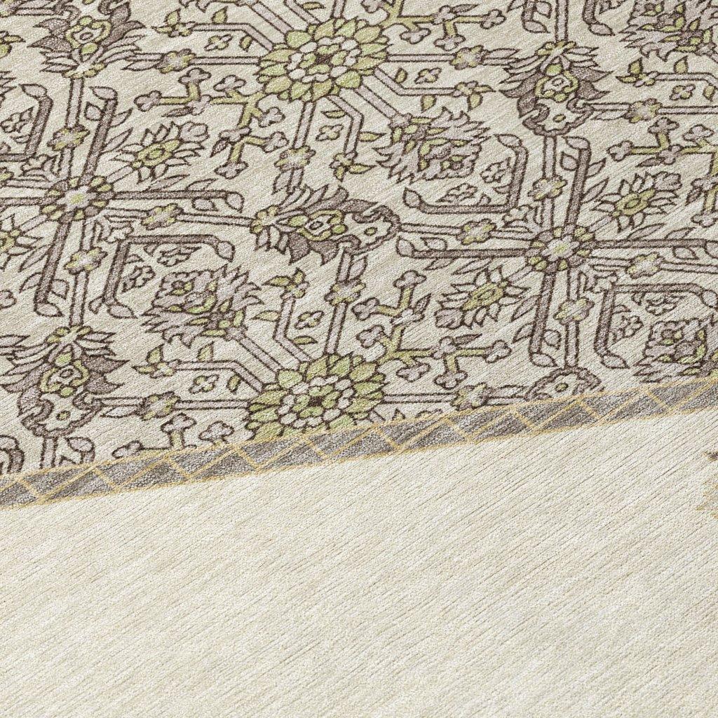 LOOMLAN Rugs Riven Ivory Washable Indoor-Outdoor Rug