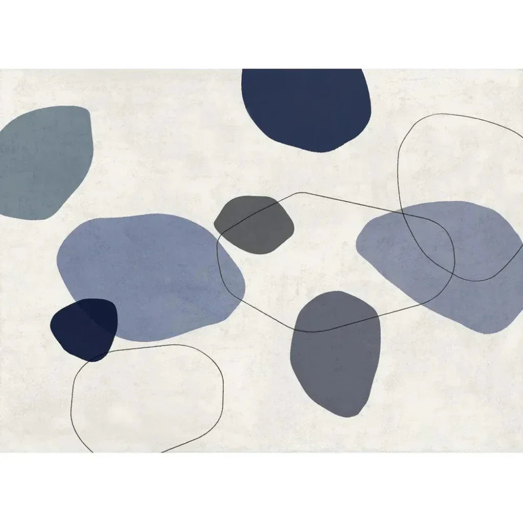 LOOMLAN River Stones Blue I Artwork d Canvas Floating