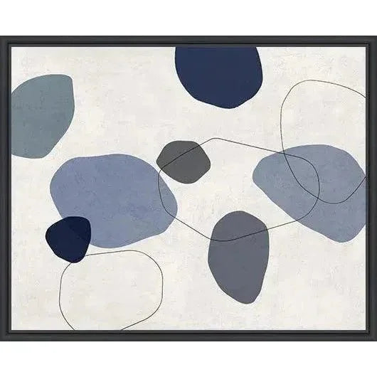 LOOMLAN River Stones Blue I Artwork d Canvas Floating