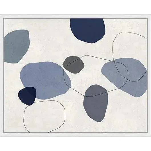 LOOMLAN River Stones Blue I Artwork d Canvas Floating