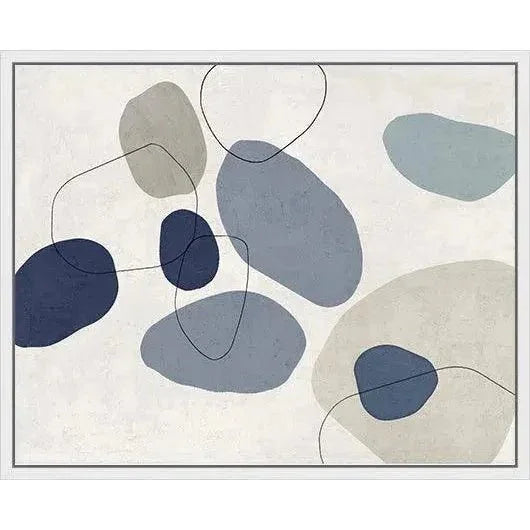 LOOMLAN River Stones Blue II Artwork d Canvas Floating