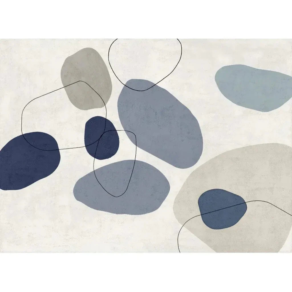 LOOMLAN River Stones Blue II Artwork d Canvas Floating