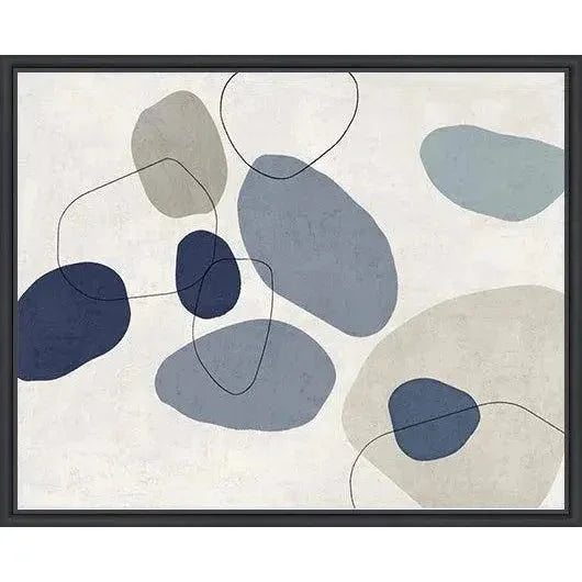 LOOMLAN River Stones Blue II Artwork d Canvas Floating