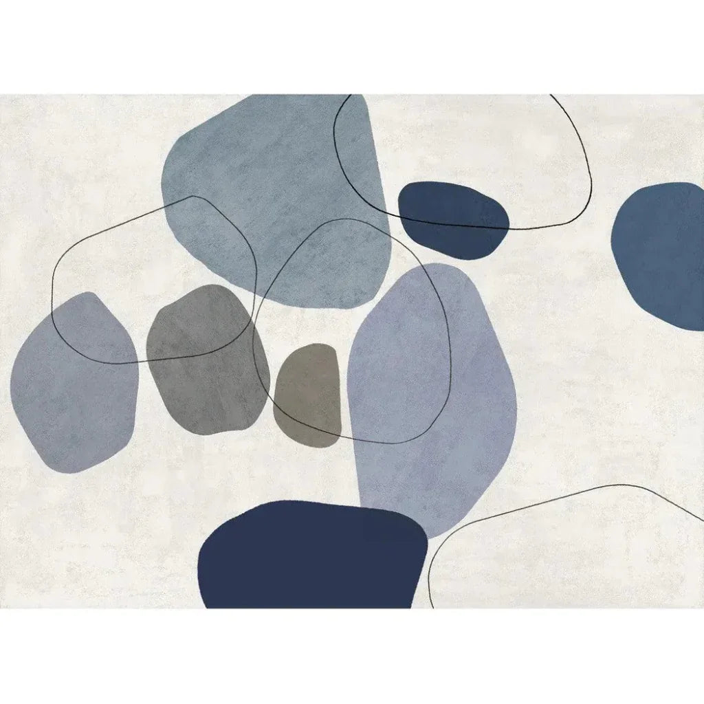LOOMLAN River Stones Blue III Artwork d Canvas Floating