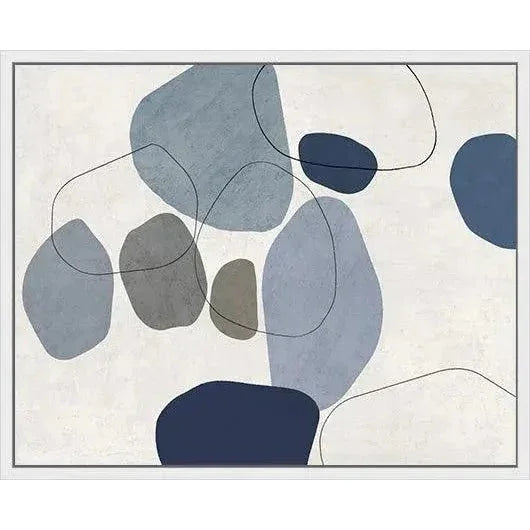 LOOMLAN River Stones Blue III Artwork d Canvas Floating